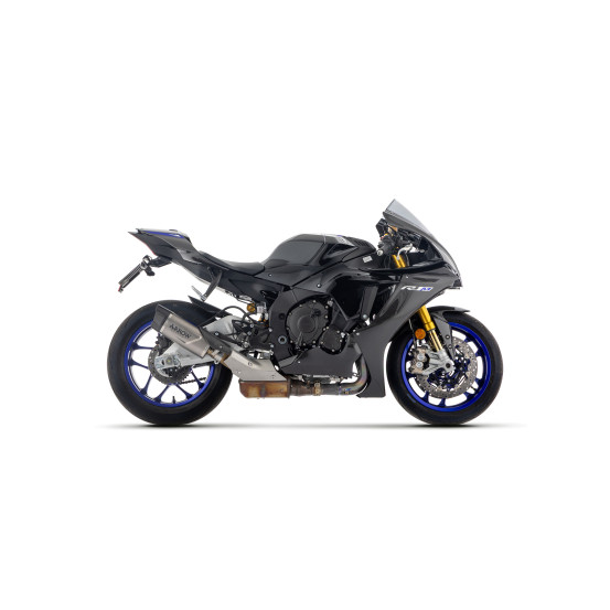 Silencieux Indy Race EVO ARROW - aluminium dark - embout carbone - homologué - YAMAHA YZF R1 2015-2026