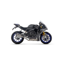 Silencieux Indy Race EVO ARROW - aluminium dark - embout carbone - homologué - YAMAHA YZF R1 2015-2026 2