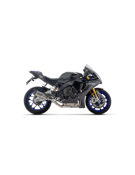 Silencieux Indy Race EVO ARROW - aluminium dark - embout carbone - homologué - YAMAHA YZF R1 2015-2026