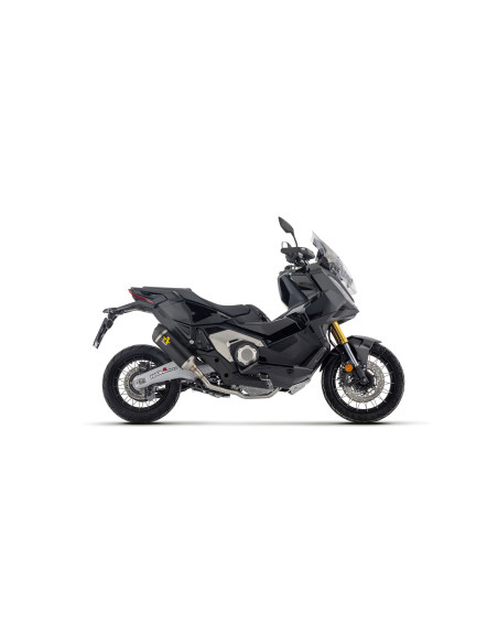 Silencieux Race-Tech ARROW - version courte - aluminium dark - embout carbone - homologué - HONDA X-ADV 750 2017-2026