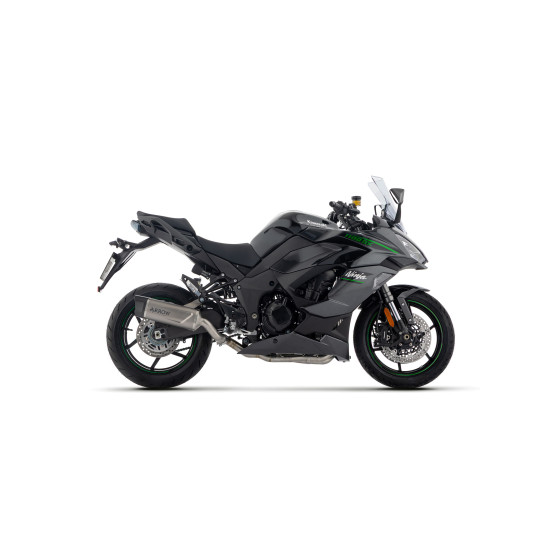 Silencieux Indy Race EVO ARROW - aluminium dark - embout carbone - homologué - KAWASAKI
