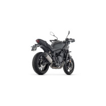 Silencieux Indy Race EVO ARROW - aluminium dark - embout carbone - homologué - YAMAHA MT-07 2025-2026 2
