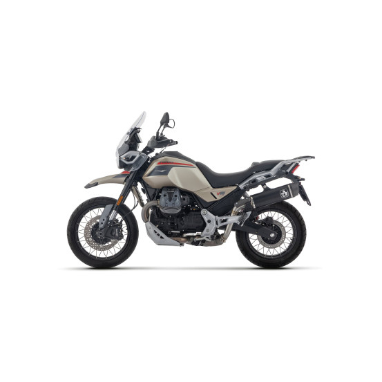 Silencieux Indy Race ARROW - aluminium dark - embout carbone - homologué - MOTO GUZZI V85 TT 2025-2026