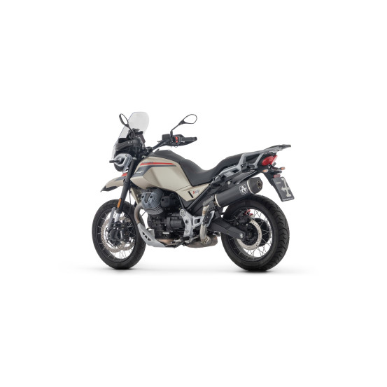Silencieux Indy Race ARROW - aluminium dark - embout carbone - homologué - MOTO GUZZI V85 TT 2025-2026
