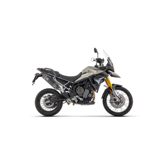 Silencieux Veloce ARROW - aluminium dark - embout carbone - non homologué - TRIUMPH TIGER 900 2020-2023 - TIGER 850 2020-2024