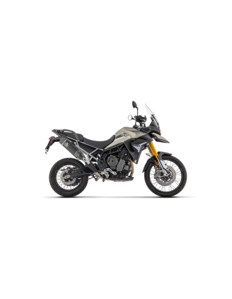 Silencieux Veloce ARROW - aluminium dark - embout carbone - non homologué - TRIUMPH TIGER 900 2020-2023 - TIGER 850 2020-2024