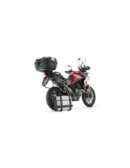 Silencieux Veloce pour valises latérales ARROW - aluminium dark - embout carbone - non homologué - TRIUMPH