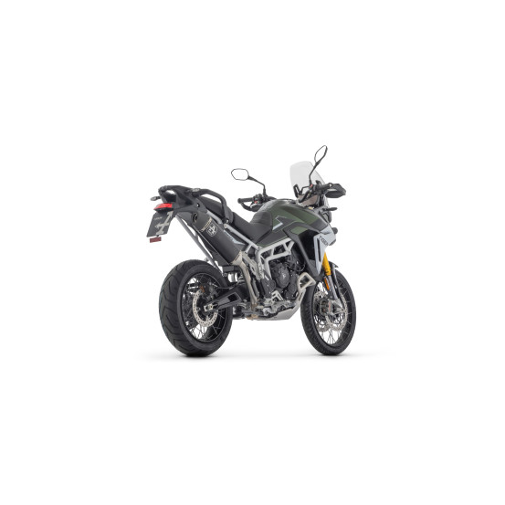 Silencieux Veloce ARROW - aluminium dark - embout carbone - non homologué - TRIUMPH TIGER 900 GT / GT PRO 2024-2026