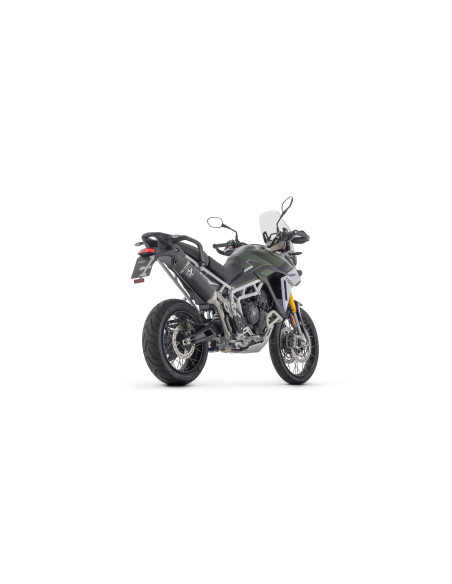 Silencieux Veloce ARROW - aluminium dark - embout carbone - non homologué - TRIUMPH TIGER 900 GT / GT PRO 2024-2026