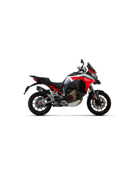 Silencieux Veloce ARROW - titane dark - embout carbone - homologué - DUCATI MULTISTRADA V4 1100 2021-2024