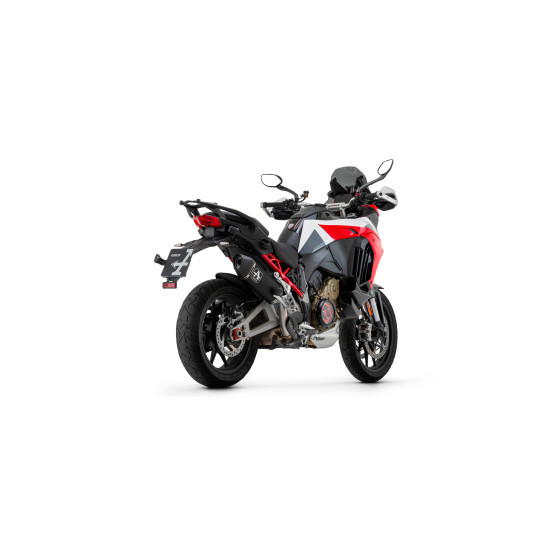 Silencieux Veloce ARROW - titane dark - embout carbone - homologué - DUCATI MULTISTRADA V4 1100 2021-2024
