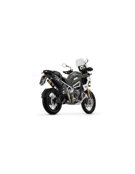 Silencieux Veloce ARROW - aluminium dark - embout carbone - homologué - TRIUMPH TIGER 1200 2022-2026