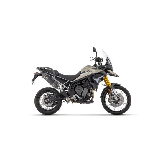 Silencieux Veloce ARROW - aluminium dark - embout carbone - homologué - TRIUMPH TIGER 900 2020-2023 - TIGER 850 2020-2024