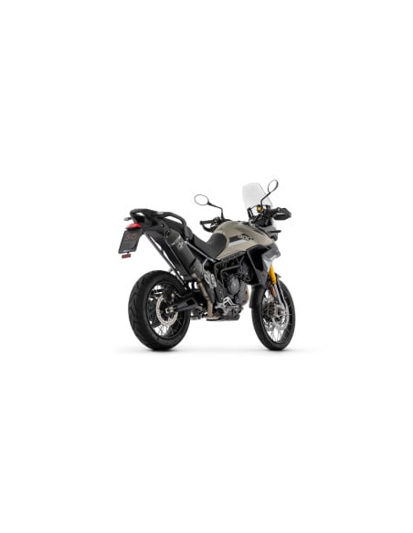 Silencieux Veloce ARROW - aluminium dark - embout carbone - homologué - TRIUMPH TIGER 900 2020-2023 - TIGER 850 2020-2024