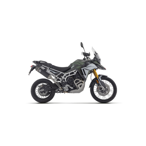 Silencieux Veloce ARROW - aluminium dark - embout carbone - homologué - TRIUMPH TIGER 900 GT / GT PRO 2024-2026