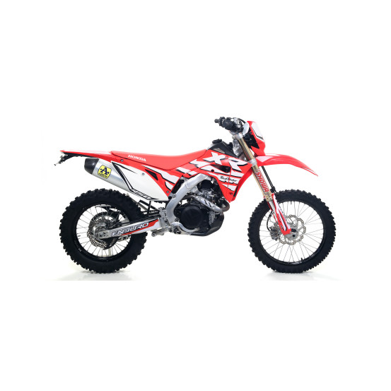 Silencieux Race-Tech ARROW - aluminium - embout carbone - homologué - HONDA CRF 450 L / XR 2019-2020