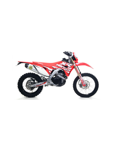 Silencieux Race-Tech ARROW - aluminium - embout carbone - homologué - HONDA CRF 450 L / XR 2019-2020