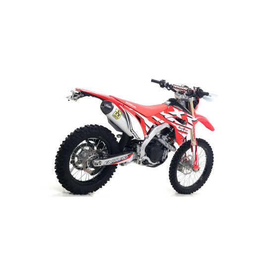 Silencieux Race-Tech ARROW - aluminium - embout carbone - homologué - HONDA CRF 450 L / XR 2019-2020