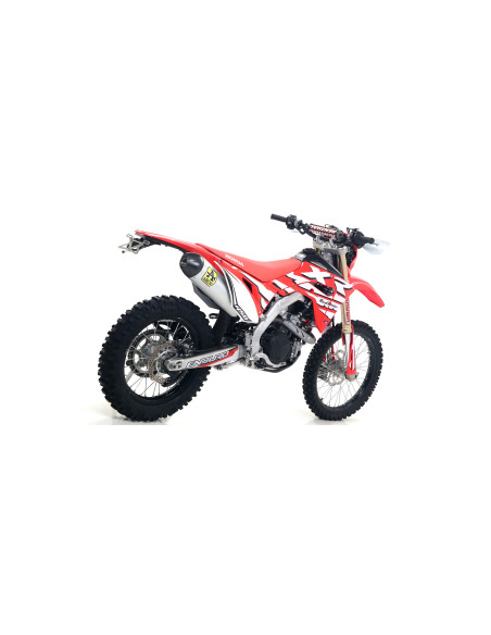 Silencieux Race-Tech ARROW - aluminium - embout carbone - homologué - HONDA CRF 450 L / XR 2019-2020