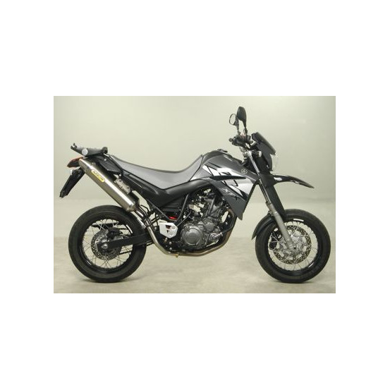 Paire de silencieux Thunder ARROW - aluminium - embout inox - homologué - YAMAHA XT 660 R - XT 660 X 2004-2016