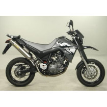 Paire de silencieux Thunder ARROW - aluminium dark - embout inox - homologué - YAMAHA XT 660 R - XT 660 X 2004-2016