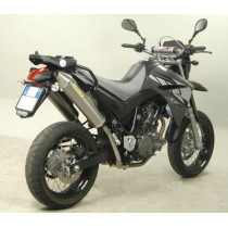 Paire de silencieux Thunder ARROW - aluminium dark - embout inox - homologué - YAMAHA XT 660 R - XT 660 X 2004-2016 2