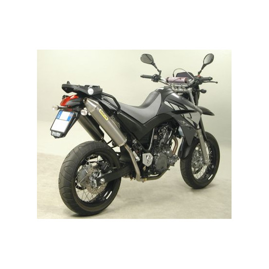 Paire de silencieux Thunder ARROW - aluminium dark - embout inox - homologué - YAMAHA XT 660 R - XT 660 X 2004-2016