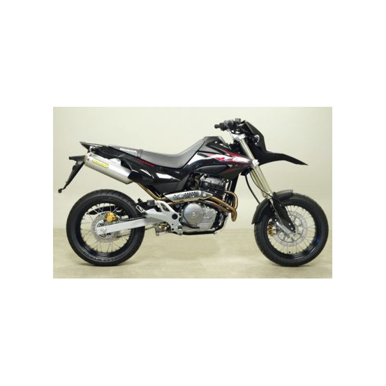 Paire de silencieux Thunder ARROW - aluminium - embout inox - homologué - HONDA FMX 650 2005-2008