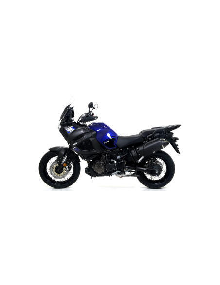Silencieux Maxi Race-Tech ARROW - aluminium dark - embout carbone - homologué - YAMAHA XT 1200Z SUPER TÉNÉRÉ 2010-2020