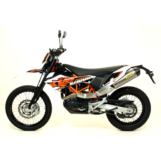 Silencieux Race-Tech ARROW - aluminium - embout inox - homologué - KTM 690 ENDURO R - 690 SMC 2009-2016