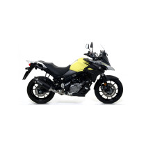 Silencieux Race-Tech ARROW - aluminium dark - embout carbone - homologué - SUZUKI V-STROM 650 2017-2020