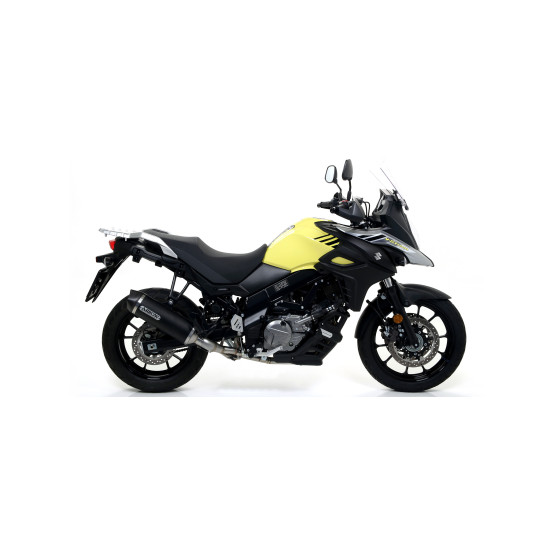 Silencieux Race-Tech ARROW - aluminium dark - embout carbone - homologué - SUZUKI V-STROM 650 2017-2020
