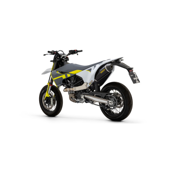 Silencieux Race-Tech ARROW - aluminium dark - embout carbone - homologué - HUSQVARNA 701 ENDURO/SUPERMOTO 2017-2024