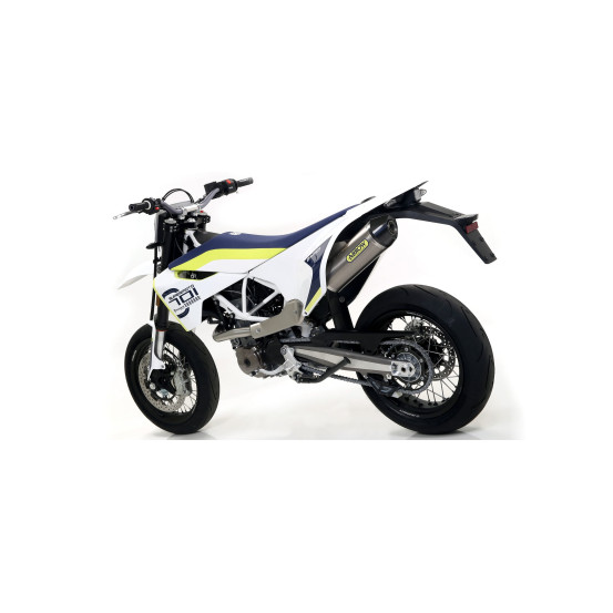 Silencieux Race-Tech ARROW - titane - embout carbone - homologué - HUSQVARNA 701 ENDURO/SUPERMOTO 2017-2024
