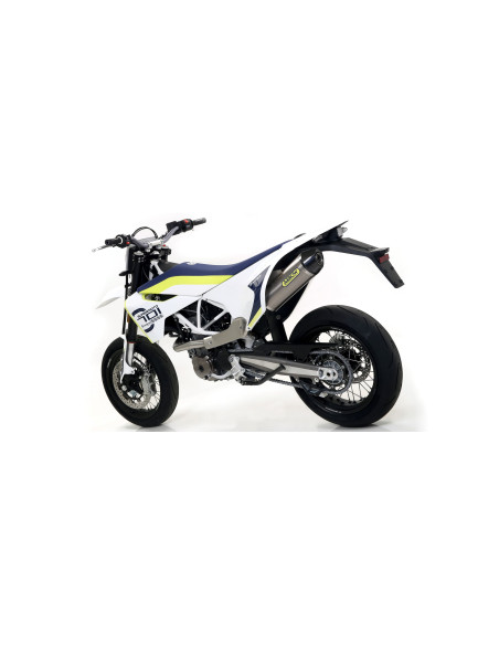 Silencieux Race-Tech ARROW - titane - embout carbone - homologué - HUSQVARNA 701 ENDURO/SUPERMOTO 2017-2024