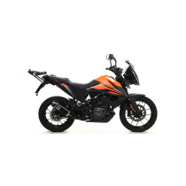 Silencieux Indy Race ARROW - aluminium dark - embout carbone - homologué - KTM 390 ADVENTURE 2020-2023