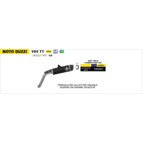 Silencieux Indy Race ARROW - aluminium dark - embout carbone - homologué - MOTO GUZZI V85 TT 2019-2023
