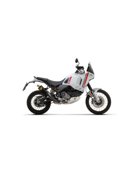 Silencieux Indy Race ARROW - aluminium dark - embout inox - homologué - DUCATI DESERT X 950 2022-2025