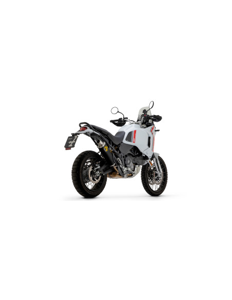 Silencieux Indy Race ARROW - aluminium dark - embout inox - homologué - DUCATI DESERT X 950 2022-2025