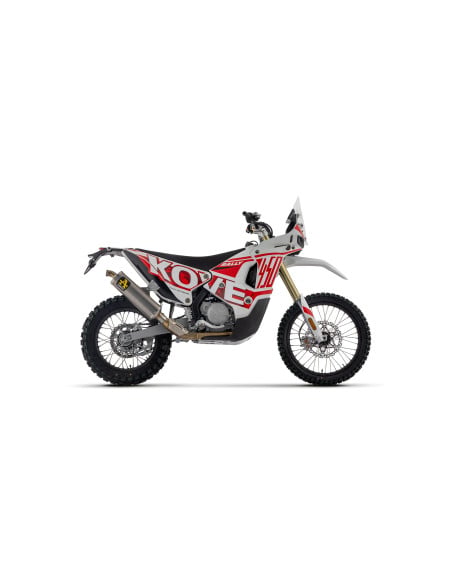 Silencieux Indy Race ARROW - titane - embout inox - homologué - KOVE 450 RALLY 2023-2026
