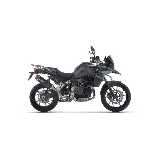 Silencieux Indy Race EVO ARROW - aluminium dark - embout carbone - homologué - BMW F 900 GS / GS ADVENTURE - F 800 GS 2024-2026