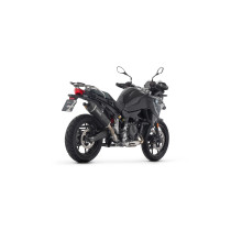 Silencieux Indy Race EVO ARROW - aluminium dark - embout carbone - homologué - BMW F 900 GS / GS ADVENTURE - F 800 GS 2024-2026 2
