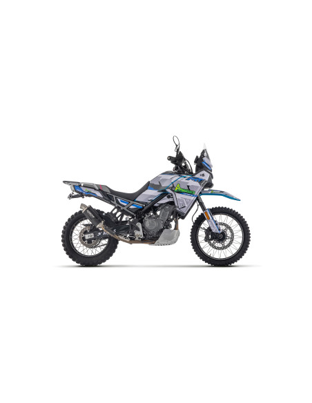 Silencieux Indy Race EVO ARROW - aluminium dark - embout inox - homologué - CF MOTO 450 MT 2024