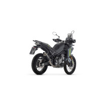 Silencieux Indy Race EVO ARROW - aluminium dark - embout carbone - homologué - CF MOTO 450 MT 2025-2026 2