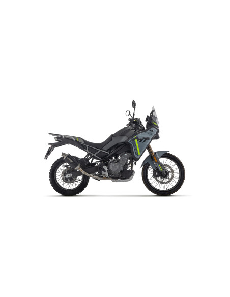 Silencieux Indy Race EVO ARROW - aluminium dark - embout inox - homologué - CF MOTO 450 MT 2025-2026