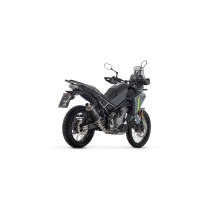 Silencieux Indy Race EVO ARROW - aluminium dark - embout inox - homologué - CF MOTO 450 MT 2025-2026 2