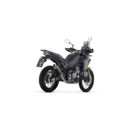 Silencieux Indy Race EVO ARROW - aluminium dark - embout inox - homologué - CF MOTO 450 MT 2025-2026