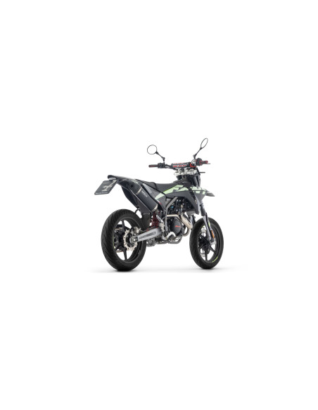 Silencieux Icon ARROW - aluminium dark - embout carbone - homologué - FANTIC MOTOR XEF / XMF 125 2025-2026