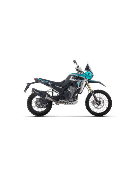 Silencieux Indy Race EVO ARROW - aluminium dark - embout carbone - homologué - KOVE 800X PRO 2024 - 800X RALLY 2024-2026