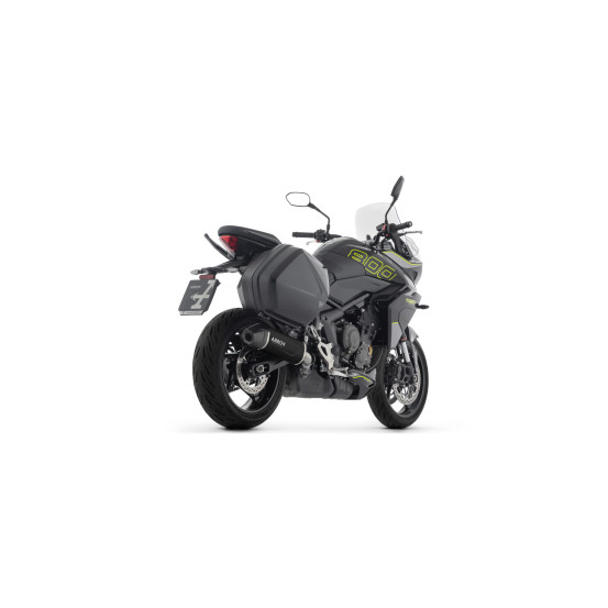 Silencieux Indy Race EVO ARROW - aluminium dark - embout carbone - homologué - TRIUMPH TIGER SPORT 800 2025-2026